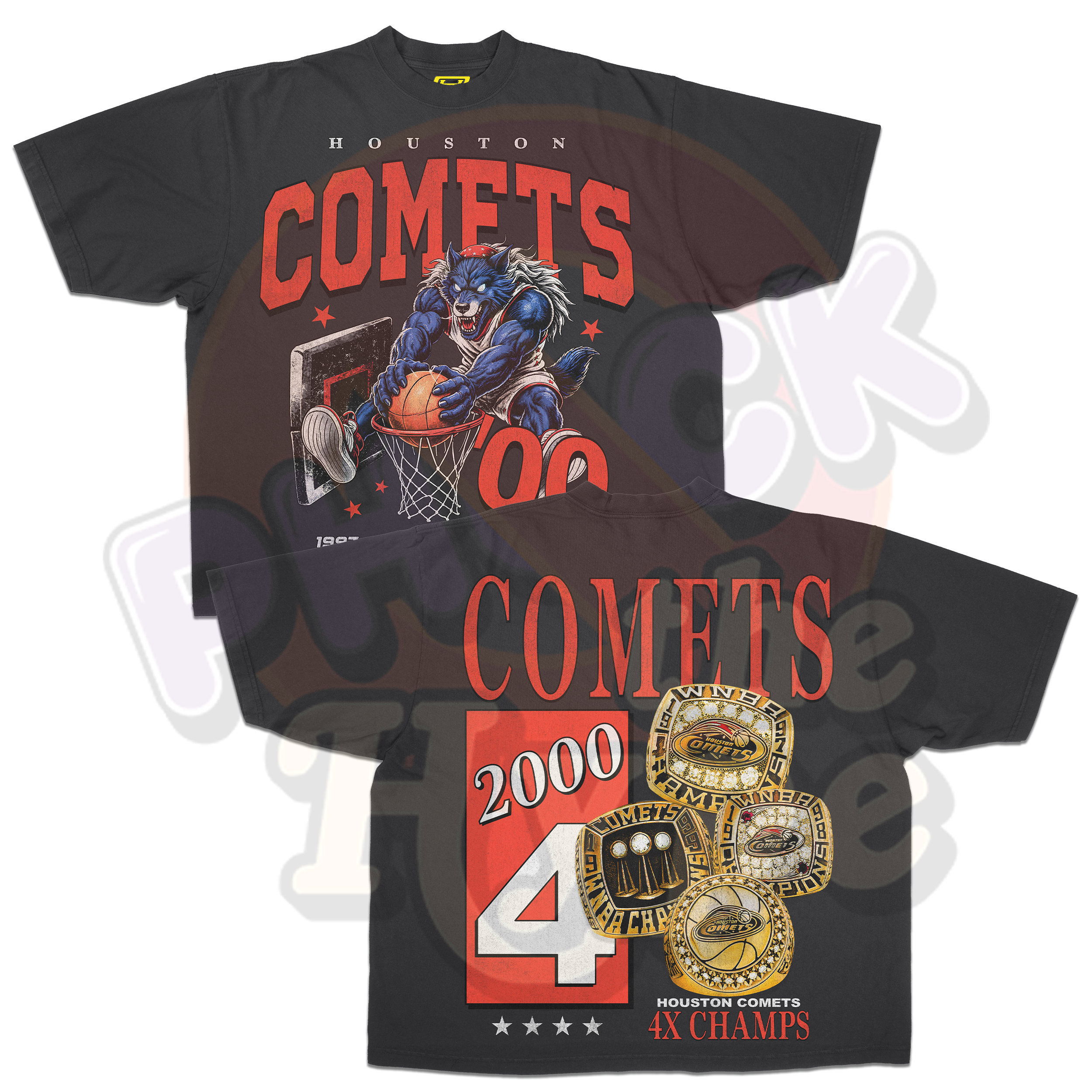 "Houston Comets 4X Champs" - Tee