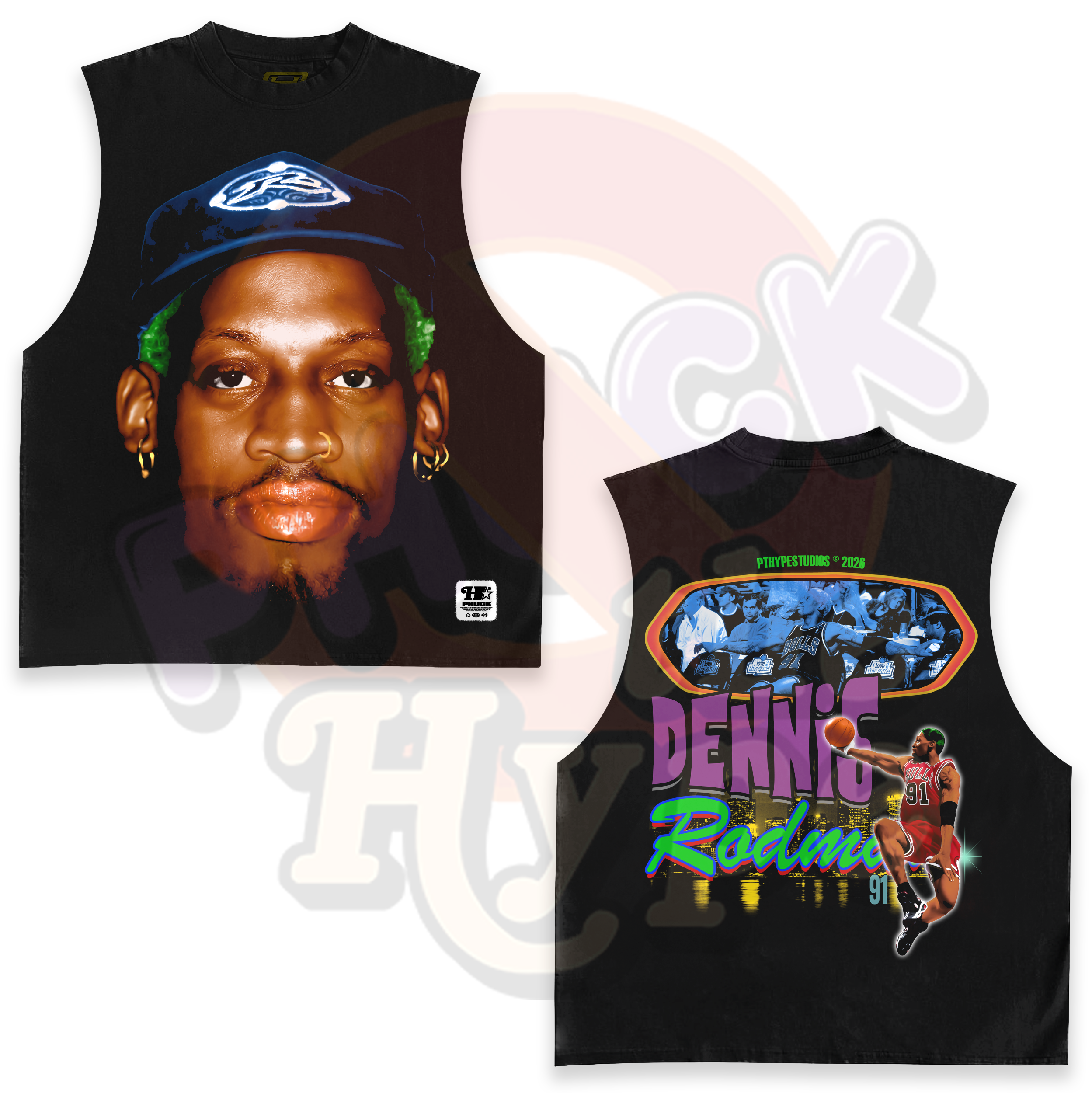 "Dennis Rodman" [The Worm] - Sleeveless Tee