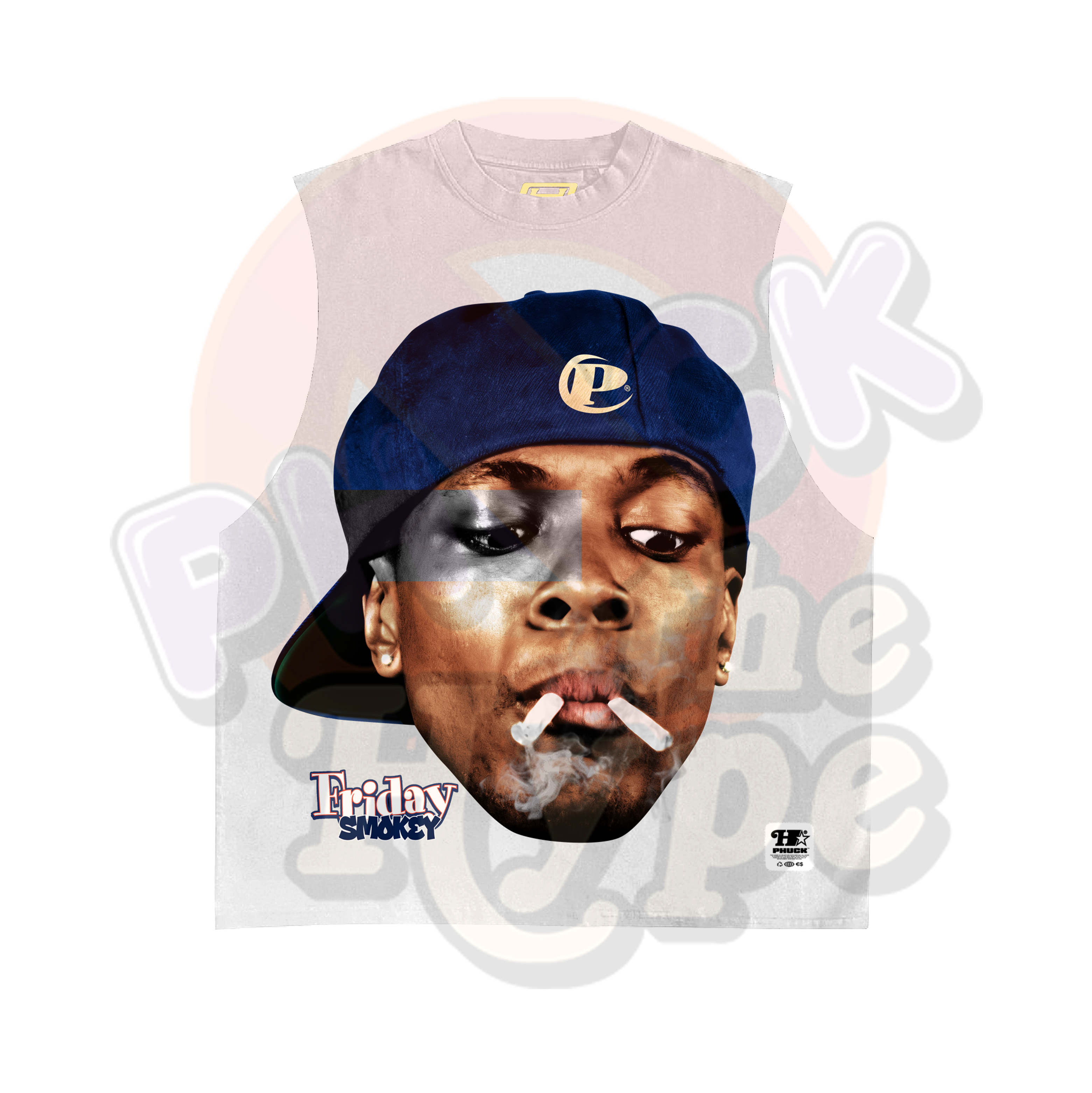 "Friday's Smokey" [BIG FACE] - Sleeveless Tee