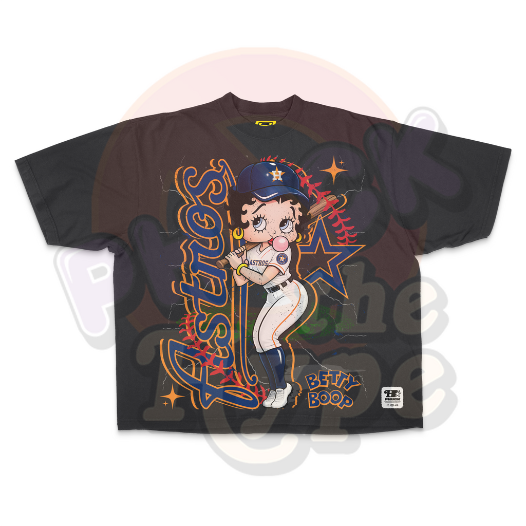 "Astros Betty Boop" [Front Only] - Tee