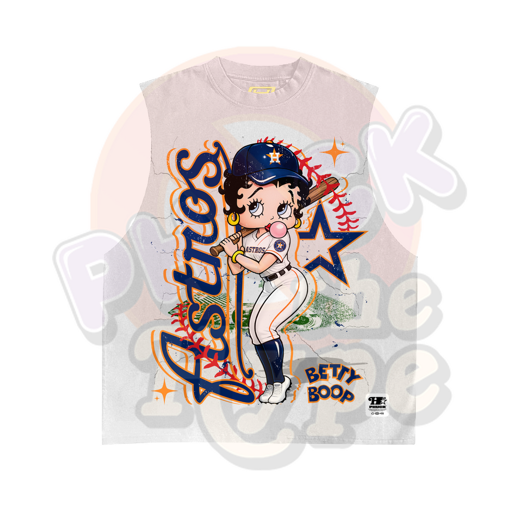 "Betty Boop Astros - Sleeveless Tee