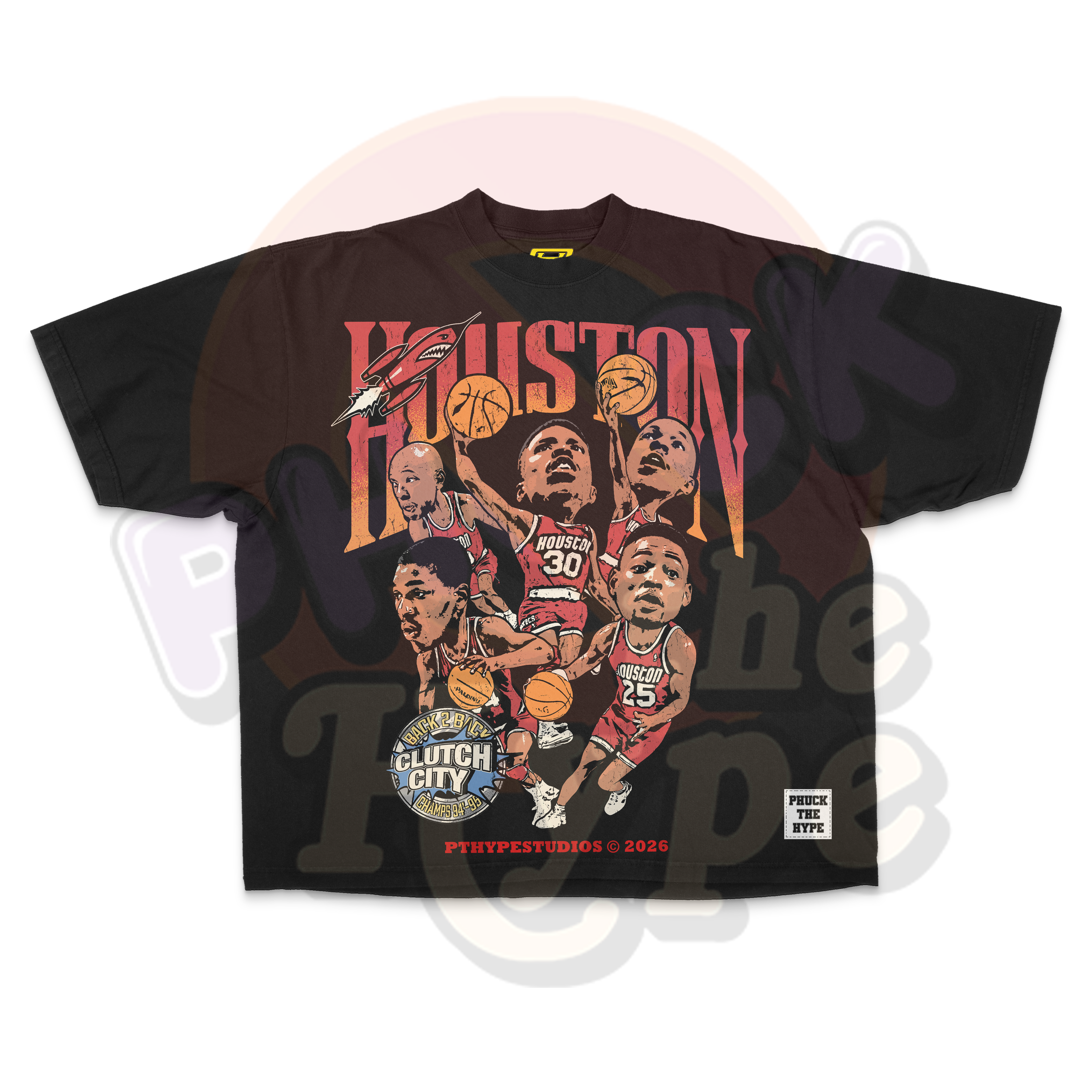 "Clutch City" [Houston Rockets Vintage] - Tee