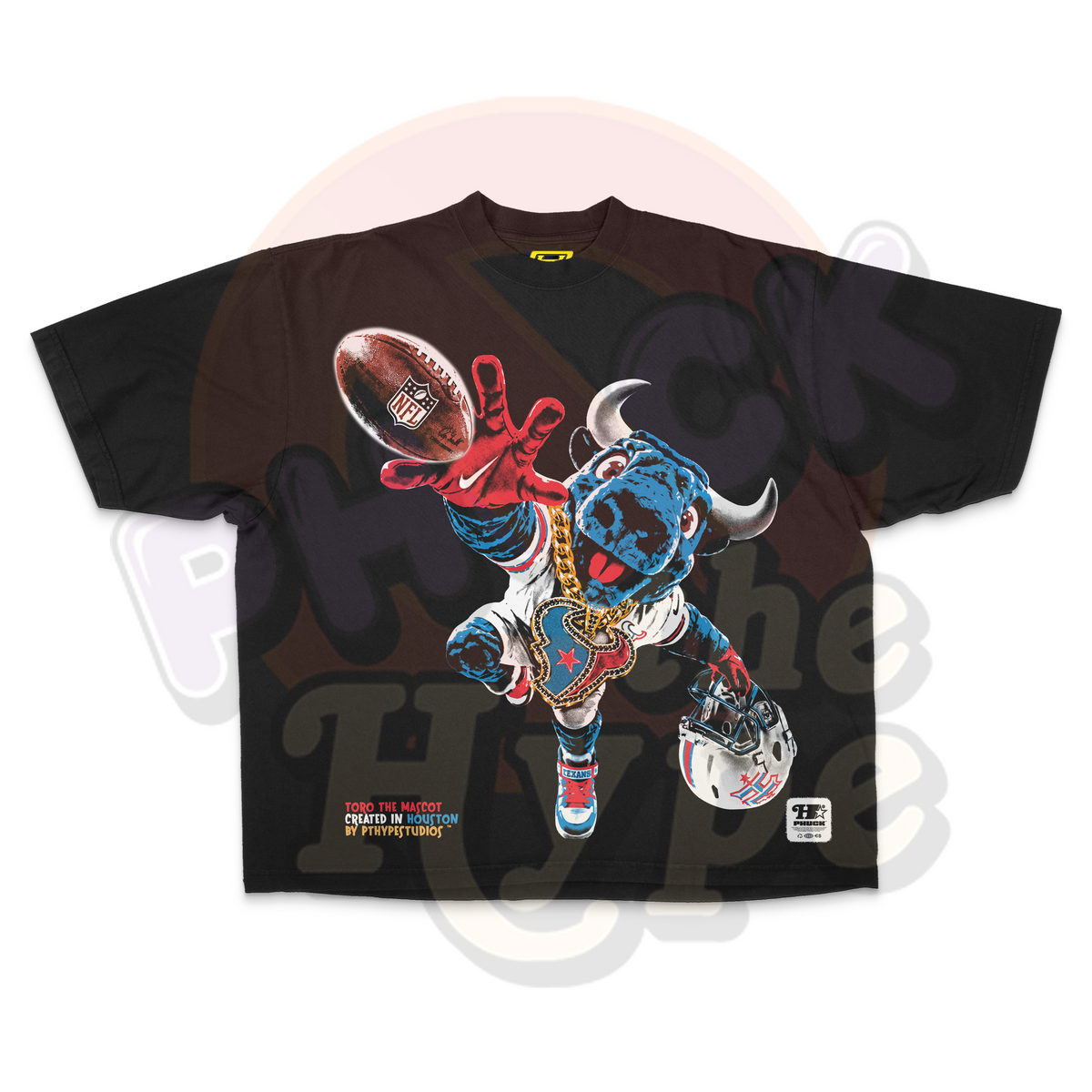 "Toro The Bull Mascot" [Houston Texans] - Tee
