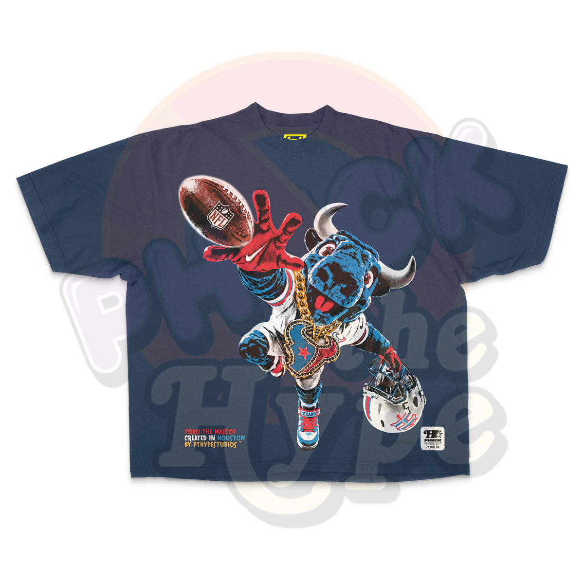 "Toro The Bull Mascot" [Houston Texans] - Tee