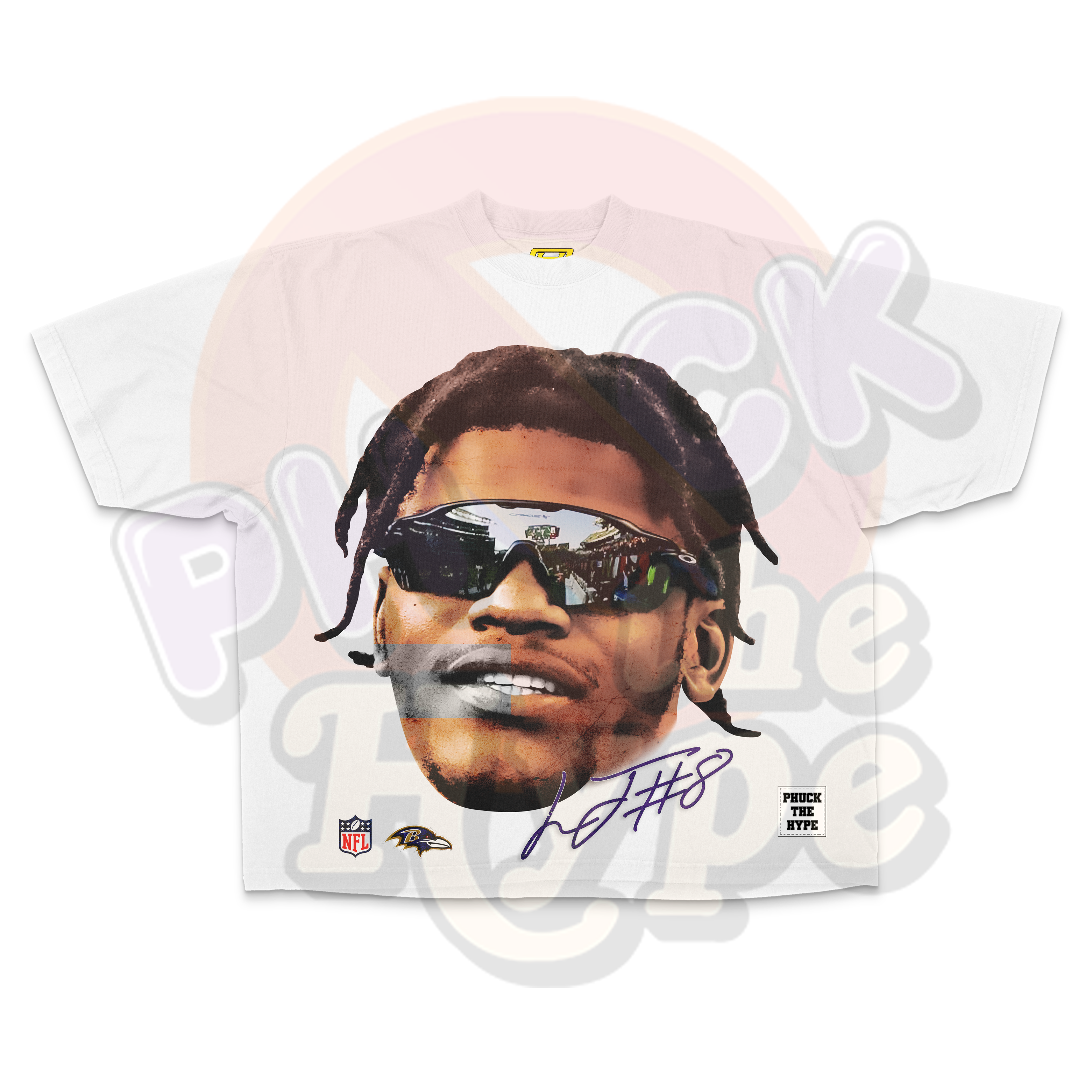 "Baltimore Ravens" [Lamar Jackson] OVERSIZE - Tee